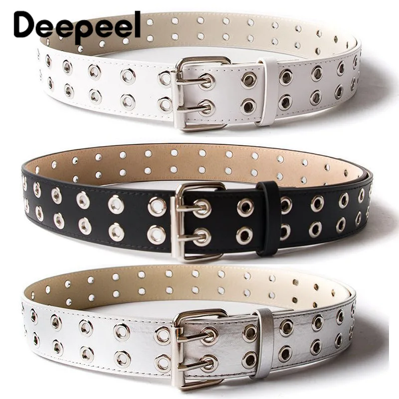 Deepeel 3,2*110 см двойная пряжка с двойным выхлопом винт Пу широкий пояс Дамская мода брюки платье с поясом Декор YB253