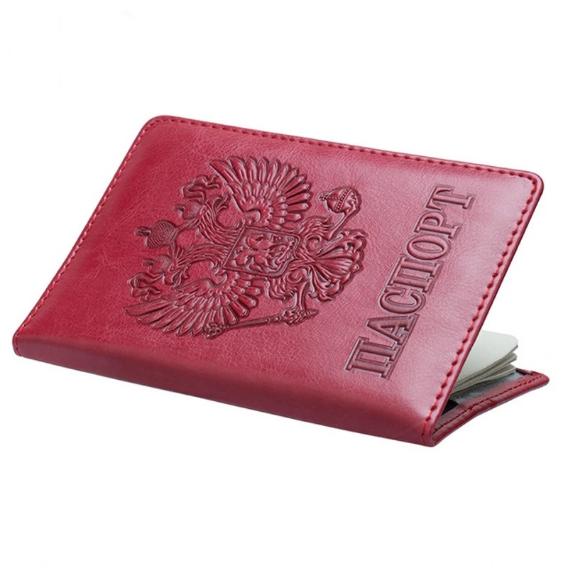 Обложка для паспорта в Российской Федерации, высокое качество, женский мужской держатель для кредитных карт, дорожный Держатель для паспорта, держатель для удостоверения личности