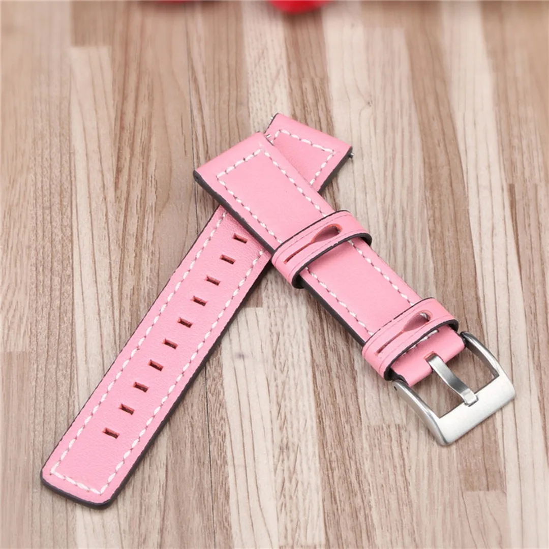 Genuine Leather Wrist Band Strap Bracelet For Fitbit Versa/Versa 2/Versa Lite Smart Watch Wristband Stainless Steel Buckle Band