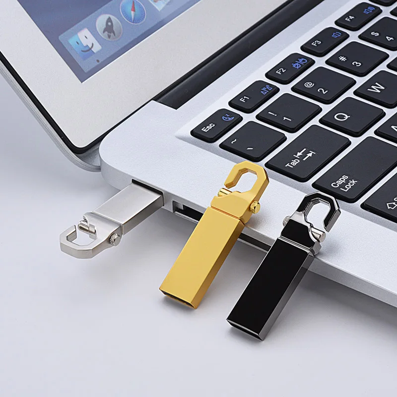 High Quality 128GB pendrive metal USB flash drive 2.0 Pen Drive 8g 16G 32GB 64GB cle usb memory Free type c or micro adapter
