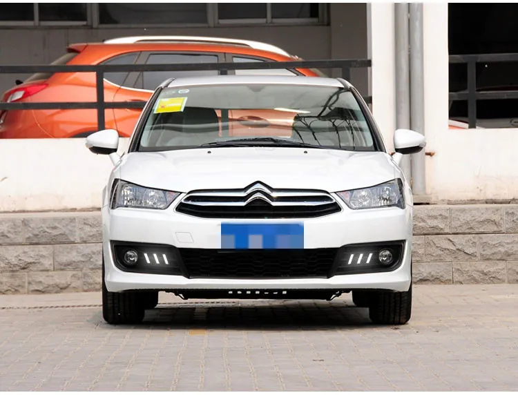 Osmrk светодиодные дневные ходовые огни drl для Citroen C-Quatre 2012- с динамическим движущимся желтым поворотным сигналом и синим ночным светом