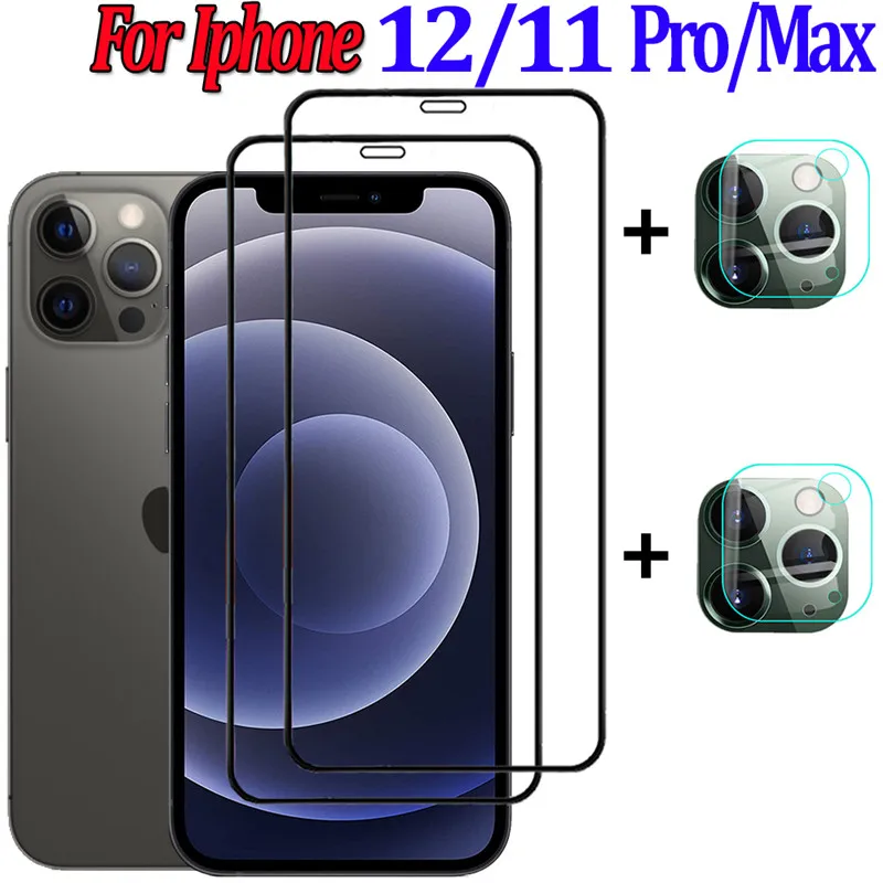 Lens+Screen Protector Film For iphone 12 Pro Max 9H Front Cristal Templado iphone12 Mini Apple 11 iphone 12Pro Protective Glass afbeelding
