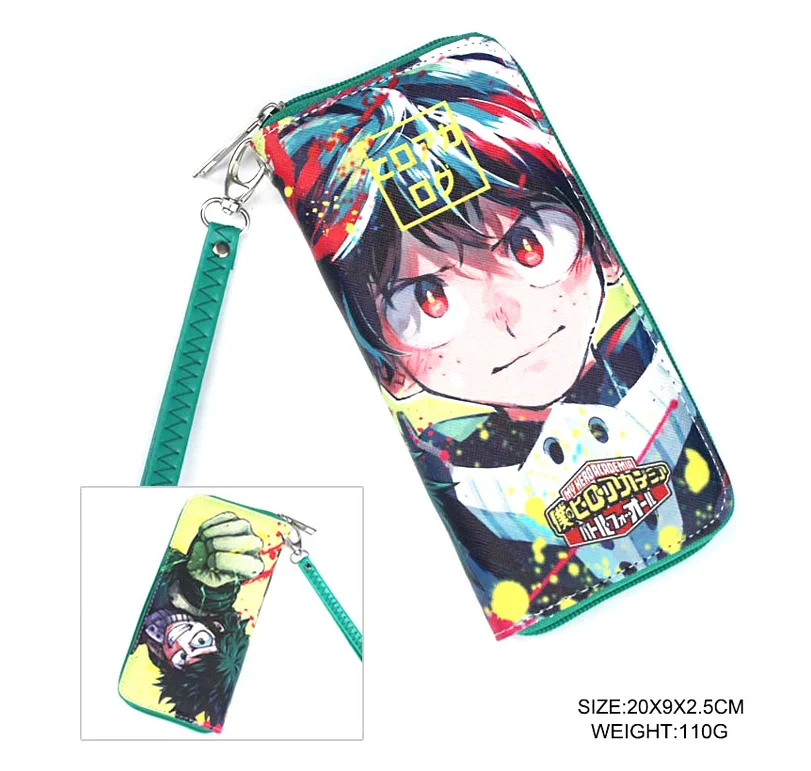 Аниме Tokyo Ghoul/One Piece/Naruto/LoveLive/Attack On Titan/Date A Live Длинный кошелек на молнии и держатель