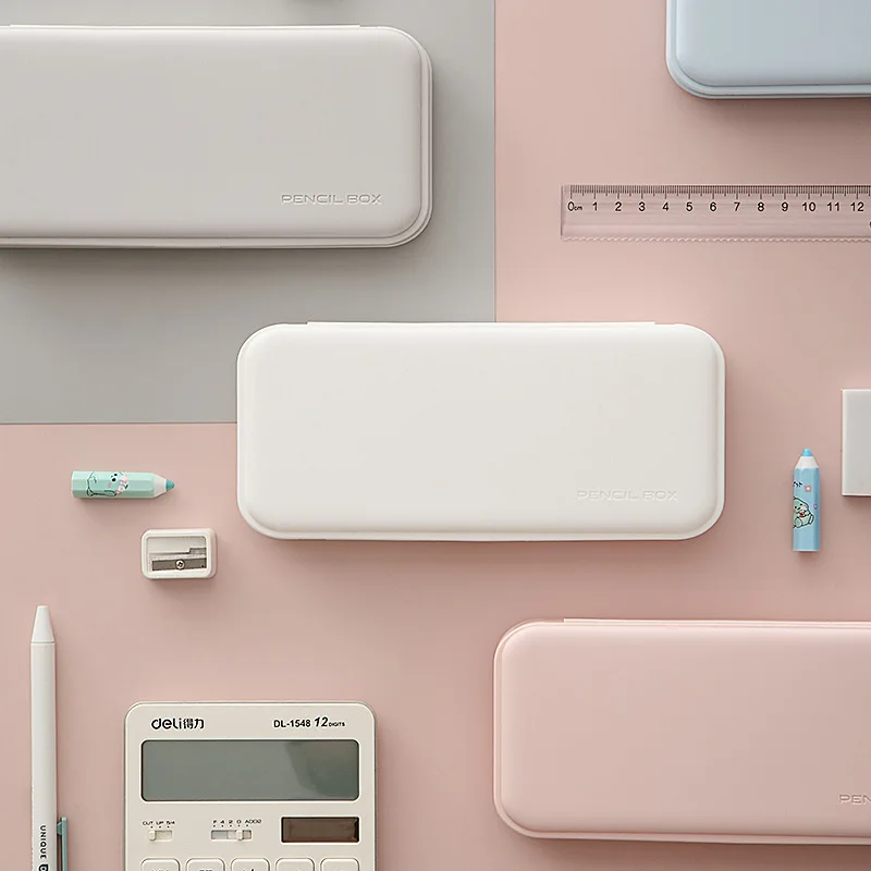 플라스틱 Pp 매트 연필 케이스, 뮤지 스타일, 귀여운 문구, 학교 투명 연필 파우치, 귀여운 연필 상자, 트라우스 에콜 페이..