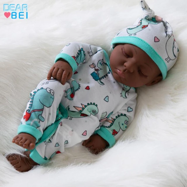 Black Baby Dolls Look Real  Baby Doll Children Large Black - 17 Black Reborn  Baby - Aliexpress