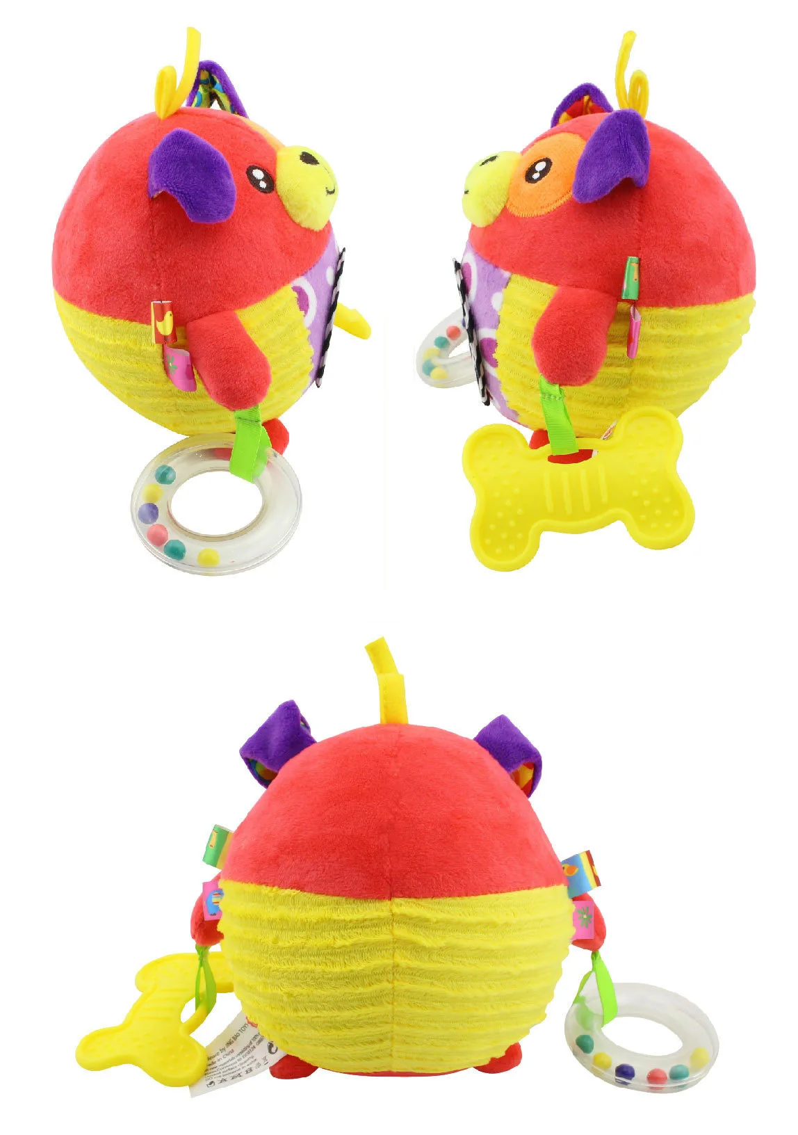 Счастливый обезьяна детский ручной мяч Tinkie BAII Младенческая игрушка мяч Прорезыватель кольцо палец игрушка