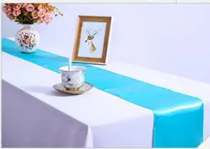 sky blue 20 шт., свадебные украшения, атласная настольная дорожка, юбка для стола, для дня рождения, вечеринки, отеля, банкета, поставка, Настольная дорожка, современная, camino de - Цвет: sky blue