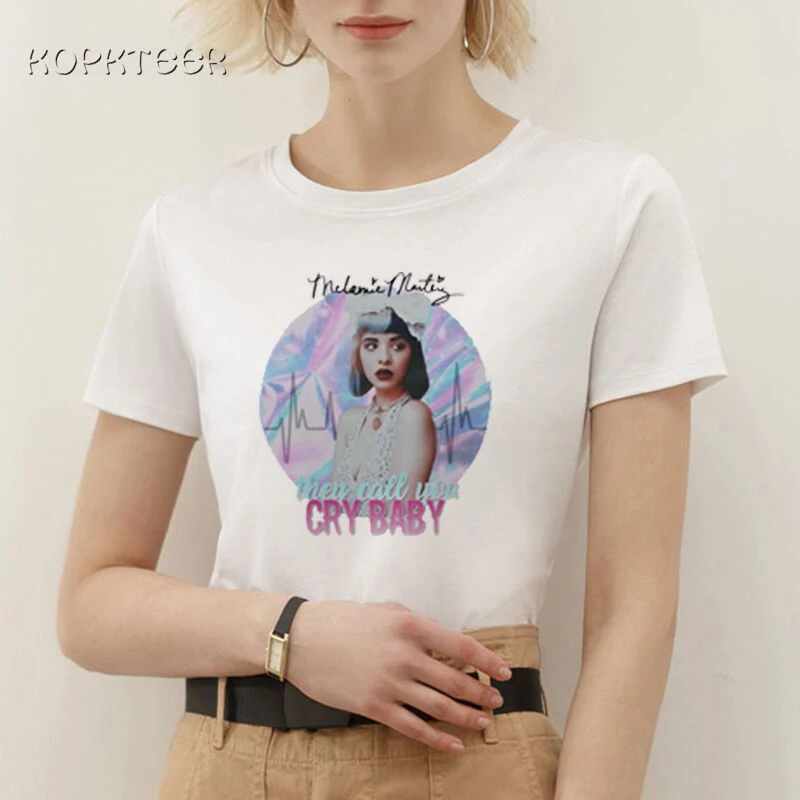 Мелани Мартинес крик детские женские футболки Ulzzang Harajuku буквы хип хоп Уличная хипстер мода королева Футболка Повседневная Корейская