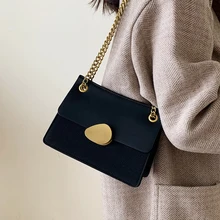 Новая Маленькая женская сумка, Осень-зима, Популярная Корейская версия, универсальная сумка-мессенджер, модная квадратная сумка с текстурой на цепочке