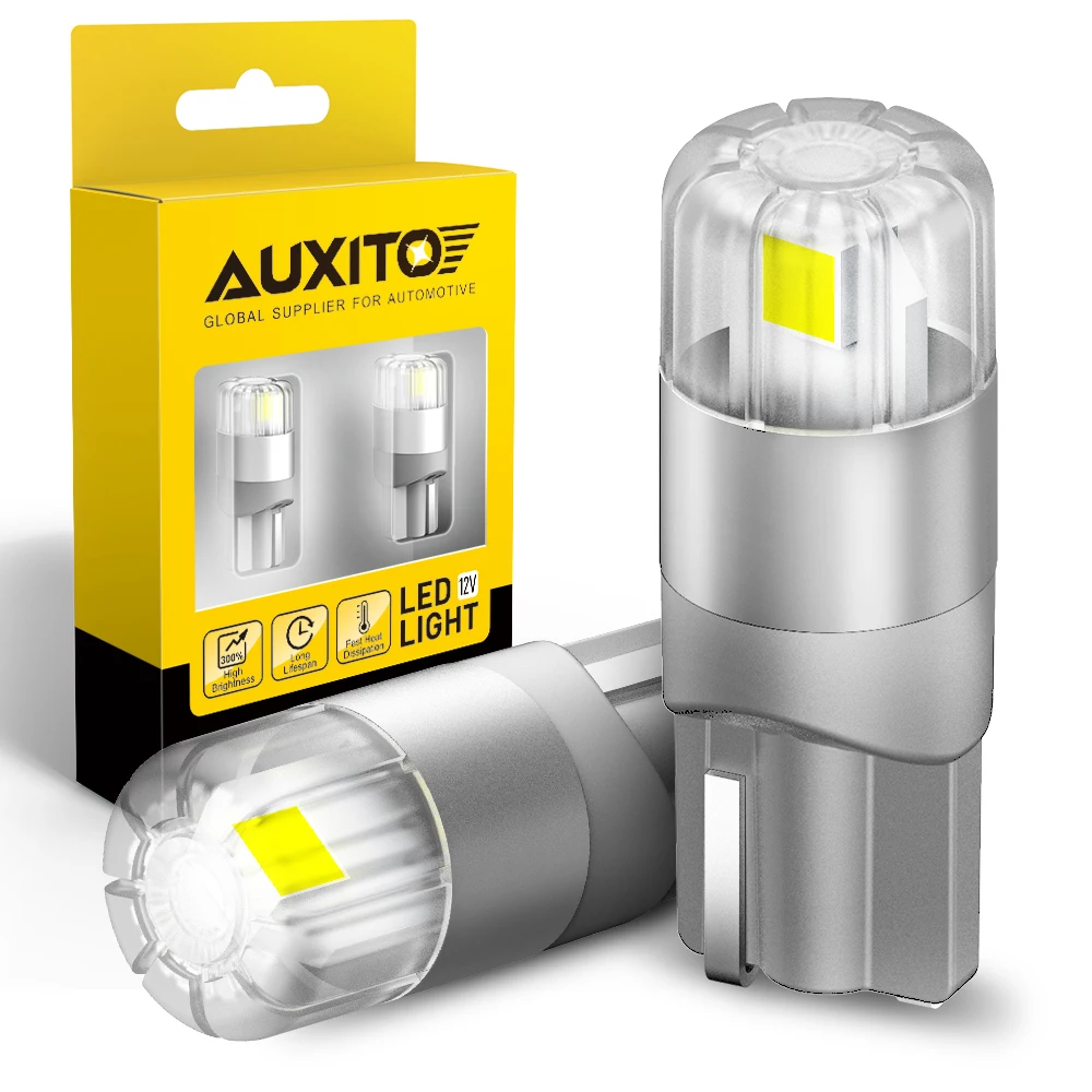 2 шт., Автомобильные светодиодные лампы AUXITO T10 W5W 360 168 3030SMD
