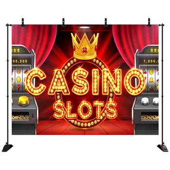 

Casino Party Backdrop Poker Las Vegas Party Theme Casino Night Photography Background Decorations Props