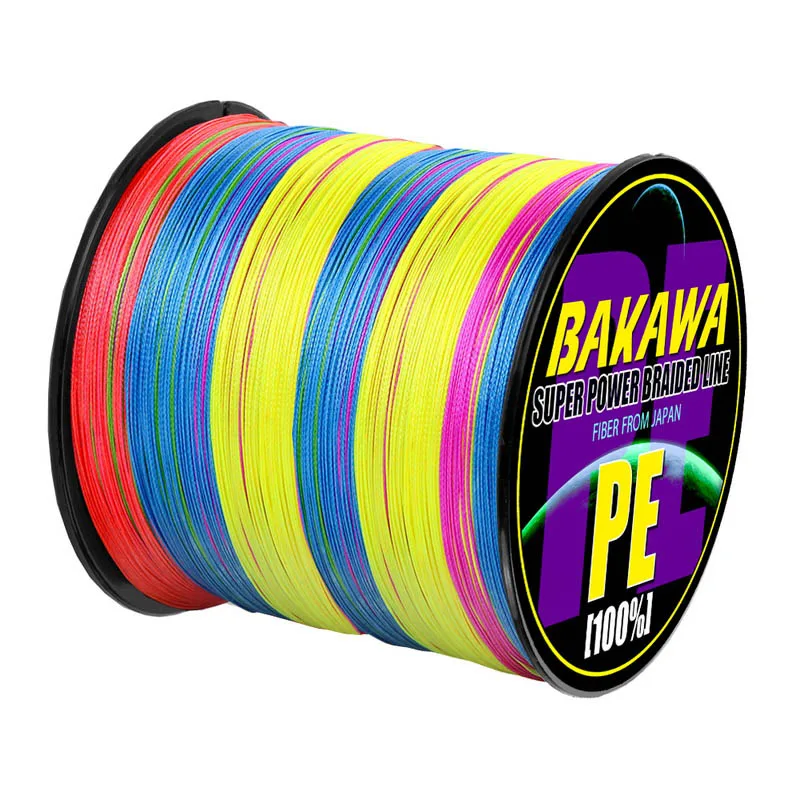 4 Braid MULTICOLOR BAKAWA 300 м Peche 4 нити Плетеный рыболовный Карп шнур PESpinning PE Multifilamento морской Япония провод супер сильный - Цвет: 4 Braid MULTICOLOR