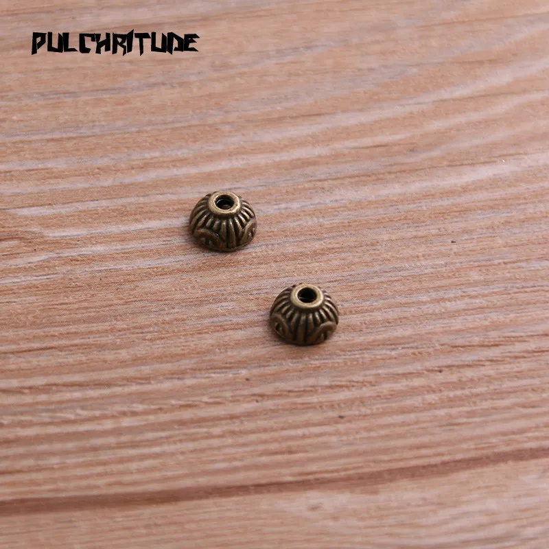 Pulchrode 40 шт. 3*7*7 мм два цвета бусины шапки Шарм Полые Мини цветок Подвески Ювелирные аксессуары DIY сосуд подвески