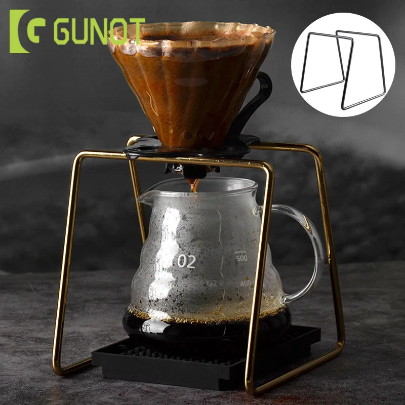 

GUNOT Coffee Dripper Stand Metal Coffee Filter Holder Reusable Pour Over Coffee Filter Rack Metal Frame Holder Drip Cup Bracket