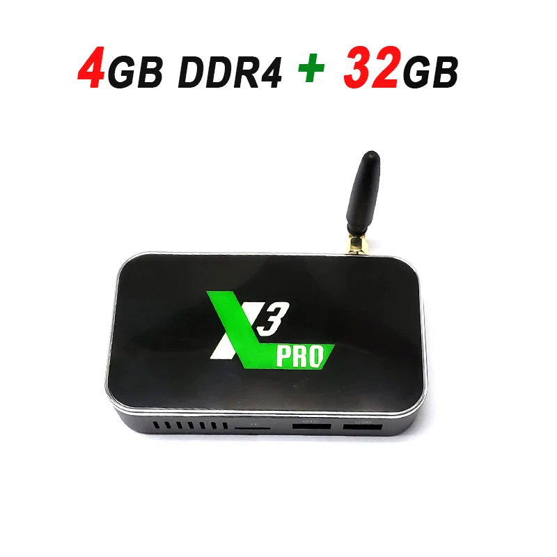 Ugoos X3 Pro Smart tv Box Amlogic S905X3 Android 9,0 tv Box 4 Гб LPDDR4 32 Гб eMMC 2,4G WiFi 4K медиаплеер X3pro телеприставка - Цвет: 4GB 32GB