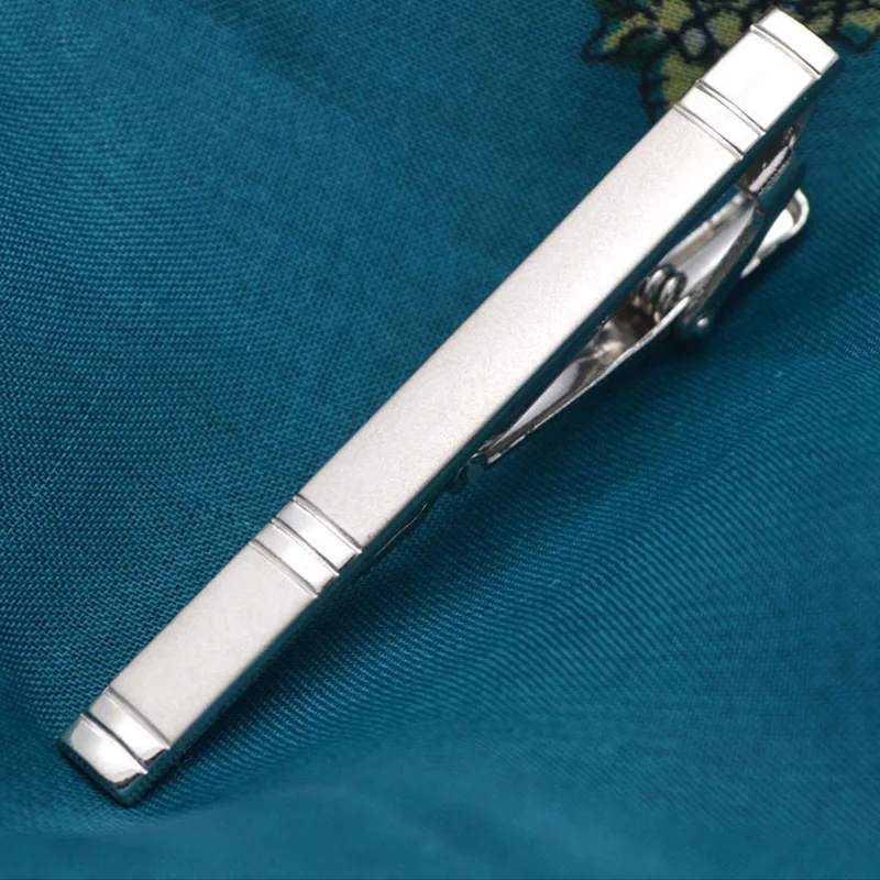 

New Metal Silver Color Tie Clip For Men Wedding Necktie Tie Clasp Clip Gentleman Ties Bar Crystal Tie Pin For Men's Accessories