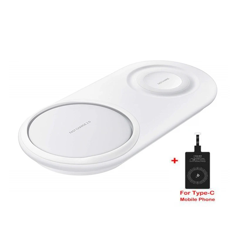 25 Вт Беспроводное зарядное устройство Duo Pad для samsung S10 Plus a50 A70 gear S2 S3 часы Быстрая Зарядка Qi Беспроводное зарядное устройство Cargador Inalambrico - Цвет: as the picture shown