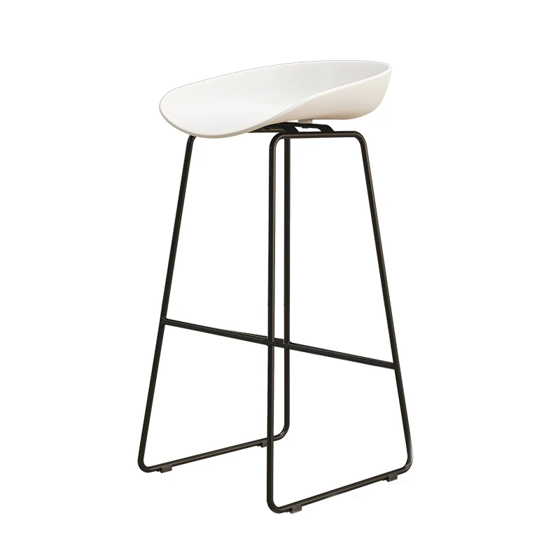 

Nordic Bar Chair Iron Art Black Bar Stool Modern Simple Home Back High Chair Creative Personalized Bar Chair