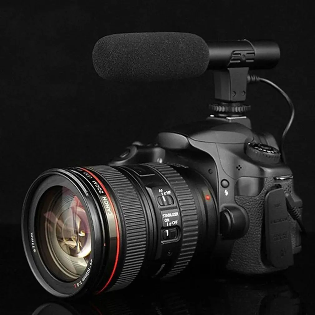 MIC-01 SLR камера Микрофон фотография видео камера стерео запись микрофон для DV Цифровая зеркальная камера видеокамера