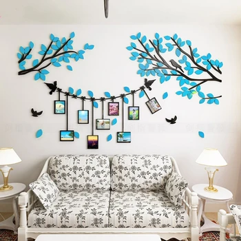 

Family Photo Tree 3D DIY Acrylic Wall Stickers Home Decor Photo Frame Tree Wall Decals Poster Art Mural for Living Room Bedroom