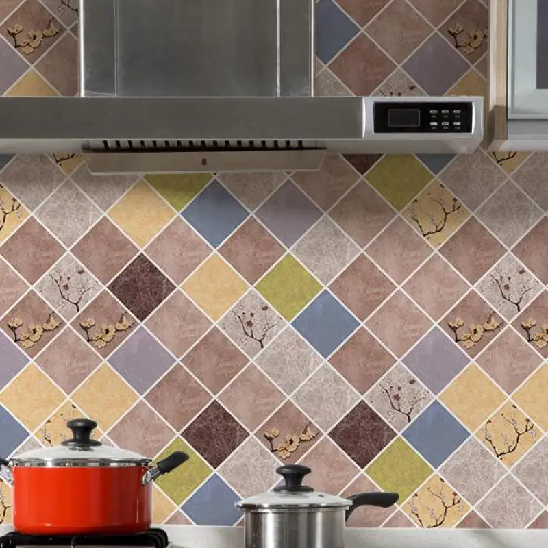 Наклейка на зеркало для кухни, наклейка на стену, 3d Бумага для стен, Decorativo Adhesivo Para Cocina, клейкая бумага для детей, рулоны - Цвет: 0.6m    3m