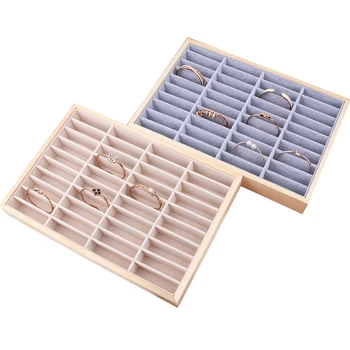 

Fashion Solid Bamboo Wood Jewelry Display Tray Earrings, Pendant, Bangle, Bracelets Display Plate Nature