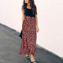 Повседневная пляжная полиэфирная Повседневная Женская юбка с высокой талией, тонкая мягкая сексуальная летняя леопардовая печать, для путешествий, на шнурке, для покупок