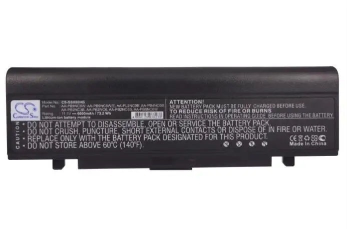 Cameron sino 6600 мА/ч, батарея для SAMSUNG M60 ореолом T5450 Chartiz T7500 Calipa NP-R70-X60 P210 R45-K005 R460-XS04 AA-PB2NC6