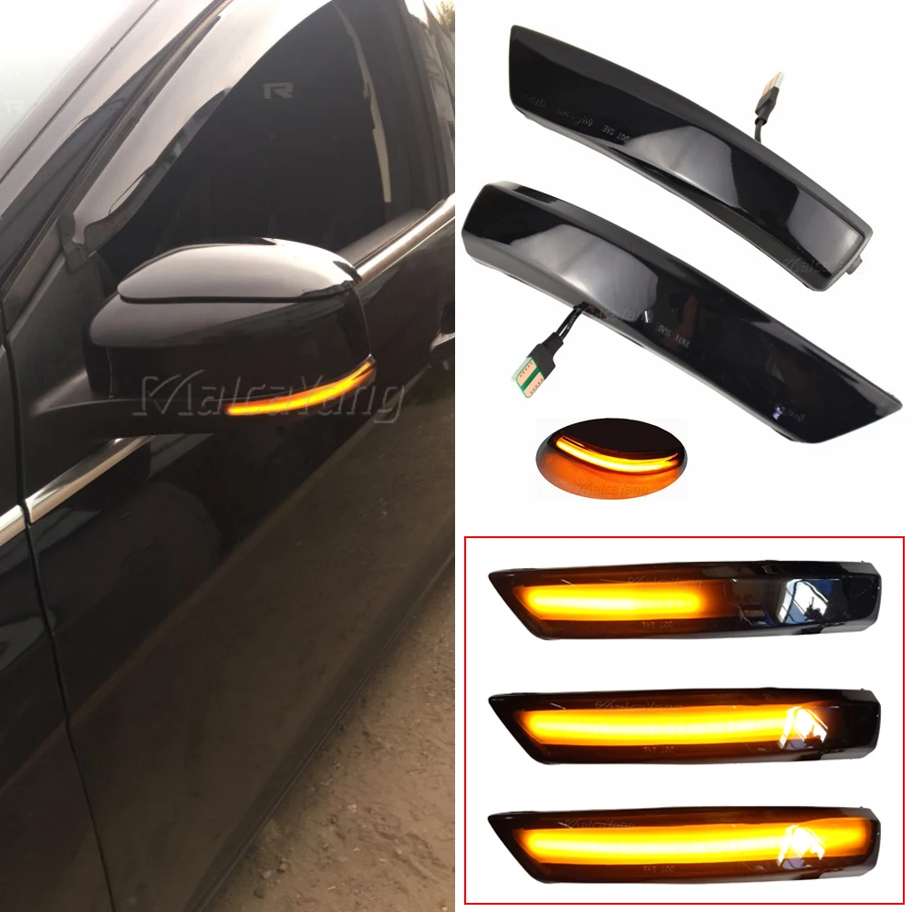 Car LED Dynamic Turn Signal Blinker For Ford Focus Mk2 Mk3 Mondeo Mk4 Sequential Side Mirror Indicator Light Lamp | Автомобили и