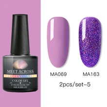 Встречаются по всей 2 шт./компл. Блеск УФ-гель ружье гвоздя набора голографический лак Мерцание Led ногтей Гель-лак для маникюра био-Гели Soak Off Гель лак для ногтей