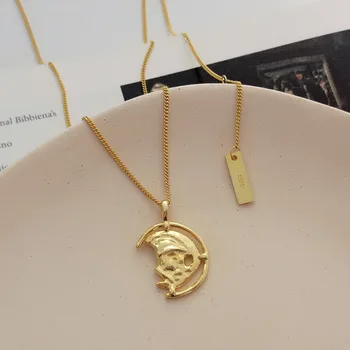 

Authentic 925 Sterling silver Irregular Half Geometric Pendant Necklace Beads Chain Fine Jewelry TLx585