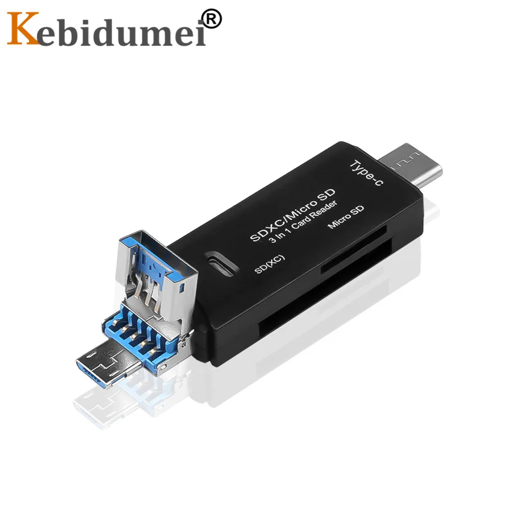 Kebidumei Мульти в 1 тип-c SD кардридер Micro USB 3,0 OTG TF кардридер флэш-накопитель адаптер