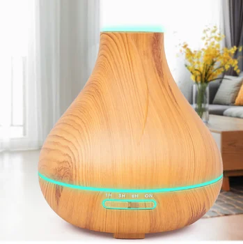 

400ml Wood Aromatherapy Cool Mist Maker Fogger Air Vaporizer Ultrasonic Air Humidifier Aroma Essential Oil Diffuser light wood