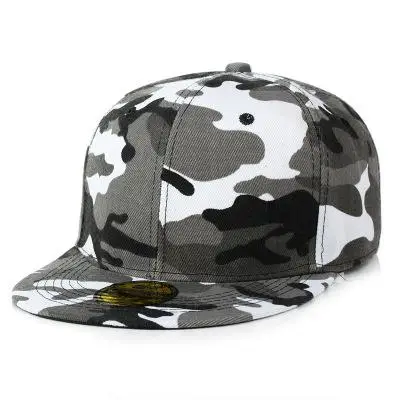 COKK Snapback Кепка s хип-хоп бейсболка Snapback Мужская Женская кепка Женская бейсбольная кепка с плоской подошвой мужская кепка Kpop Gorras пустая - Цвет: gray Camouflage
