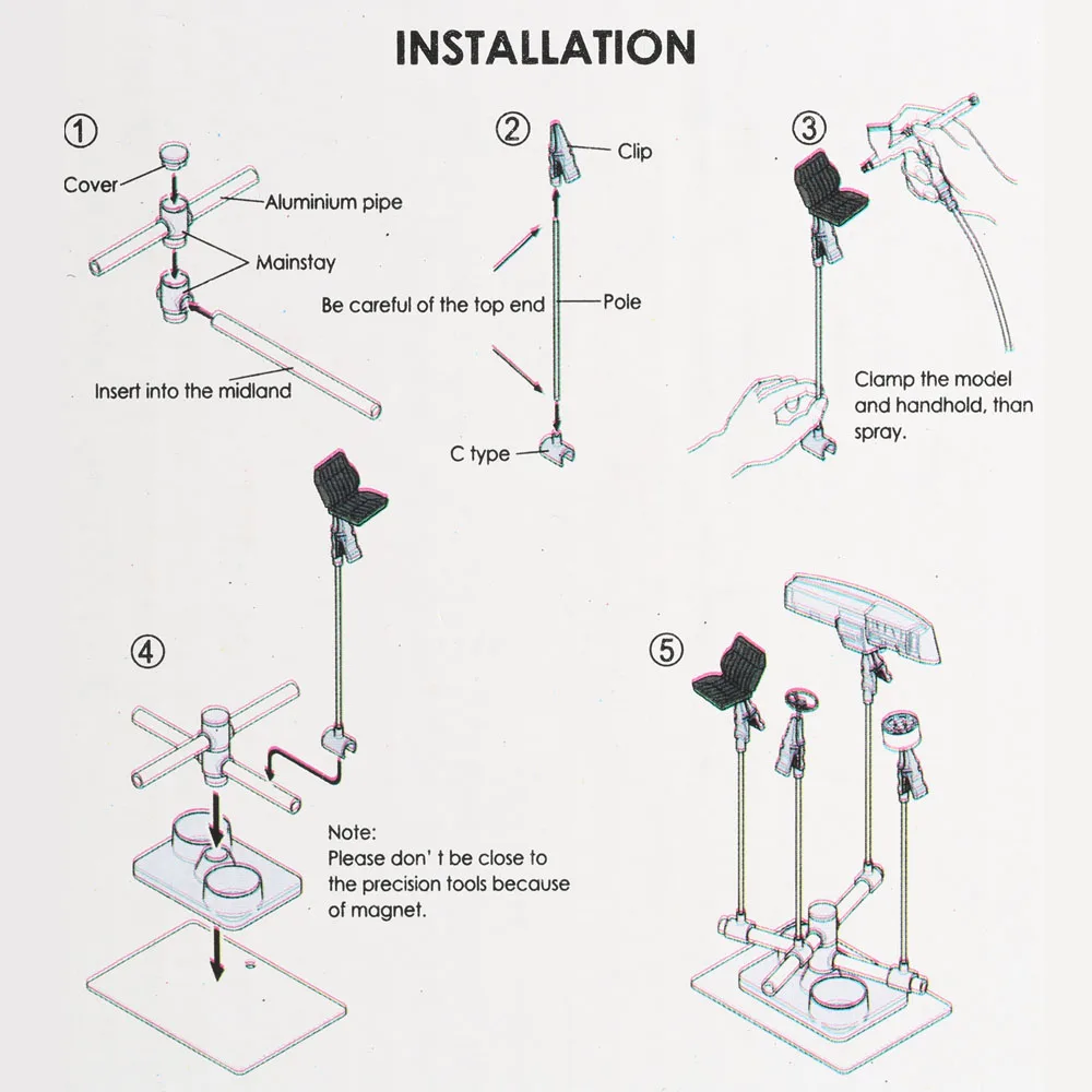 Spray Paint Clamps,Airbrush Holder Clamp,Model Making Tool,Painting Stand  Base & 20 Pcs Alligator Clip Holder Stand for Hobby Modeling DIY Memo,  Photo, Card : : Home & Kitchen