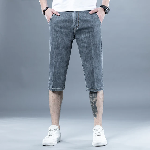 2022 Summer New Men's Slim Short Jeans 