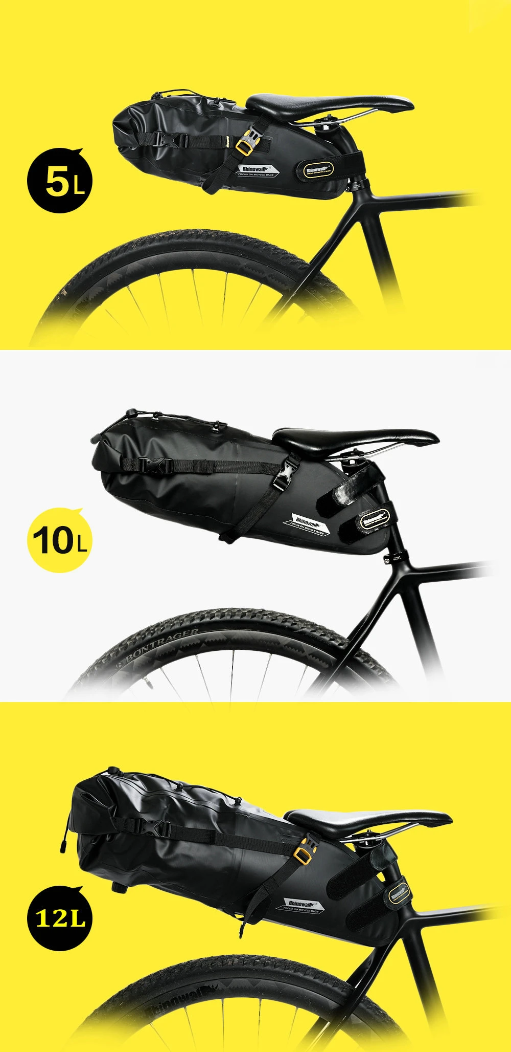 RHINOWALK велосипедное седло Сумка полностью Водонепроницаемая MTB Дорожный велосипед Велоспорт задний пакет Panniers 5L/10L/12L хвост сиденье сумка Аксессуары для велосипеда