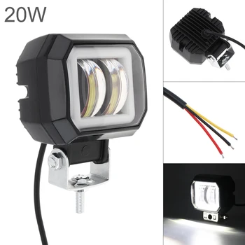 

Car Light 3 Inch 20W 6000K Led Work Light Bar Waterproof Angel Eye Fog Light for Off-Road Suv Boat 4X4 4Wd Truck