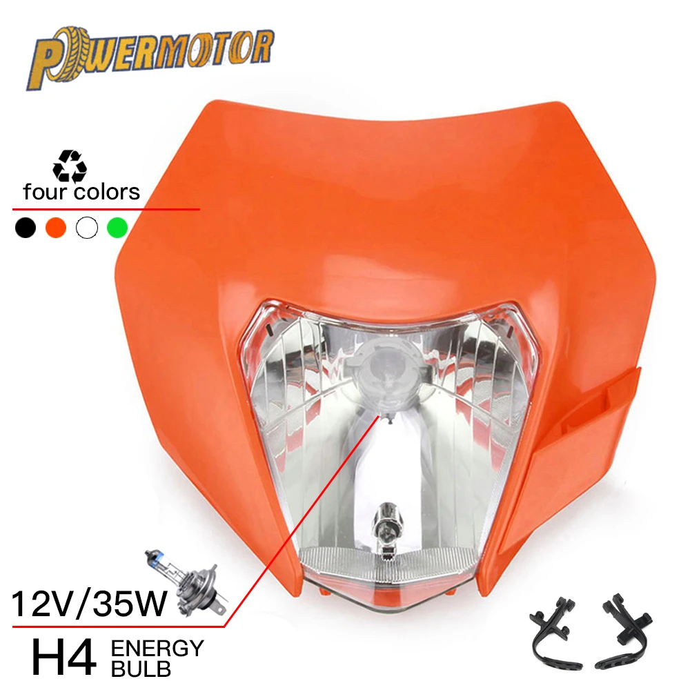 

Motorcycle Headlight Headlamp Fairing With H4 Bulb For KTM EXC SX XC XCW XCF XCFW SXF SMR EXCF 125 150 250 300 350 450 530 ATV