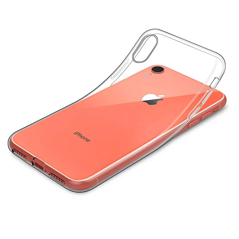 JASPEVER прозрачный силиконовый чехол для Iphone XR, мягкая прозрачная задняя крышка из ТПУ, ультра тонкий чехол для Iphone XR 6,1 дюймов