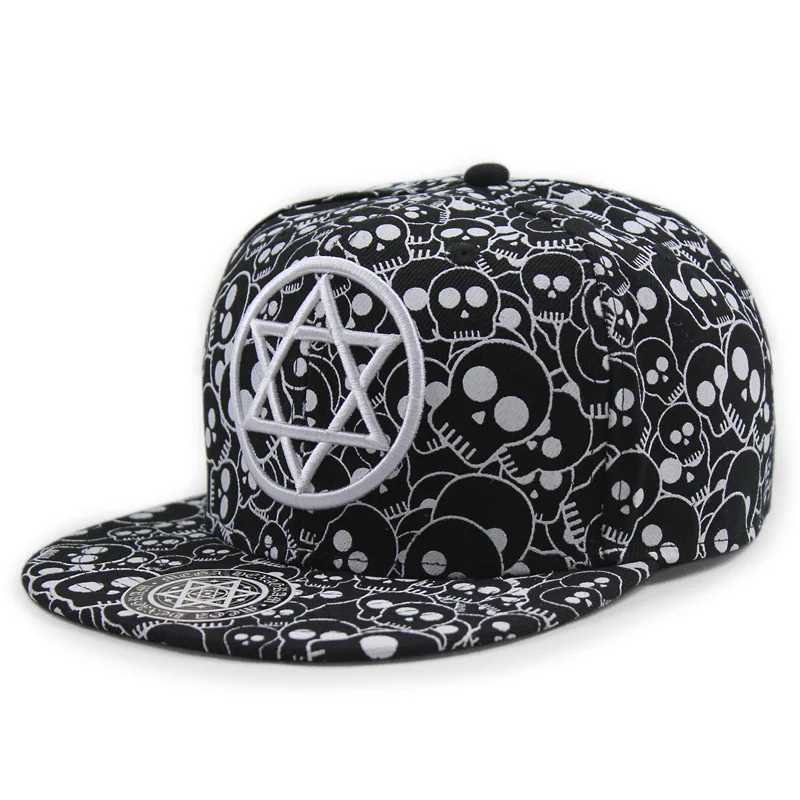 photo color Крутая Кепка для скейтборда с черепом s Poker Snapbacks Petten хип-хоп кепка мужская бейсболка Gorras Beisbol - Цвет: photo color