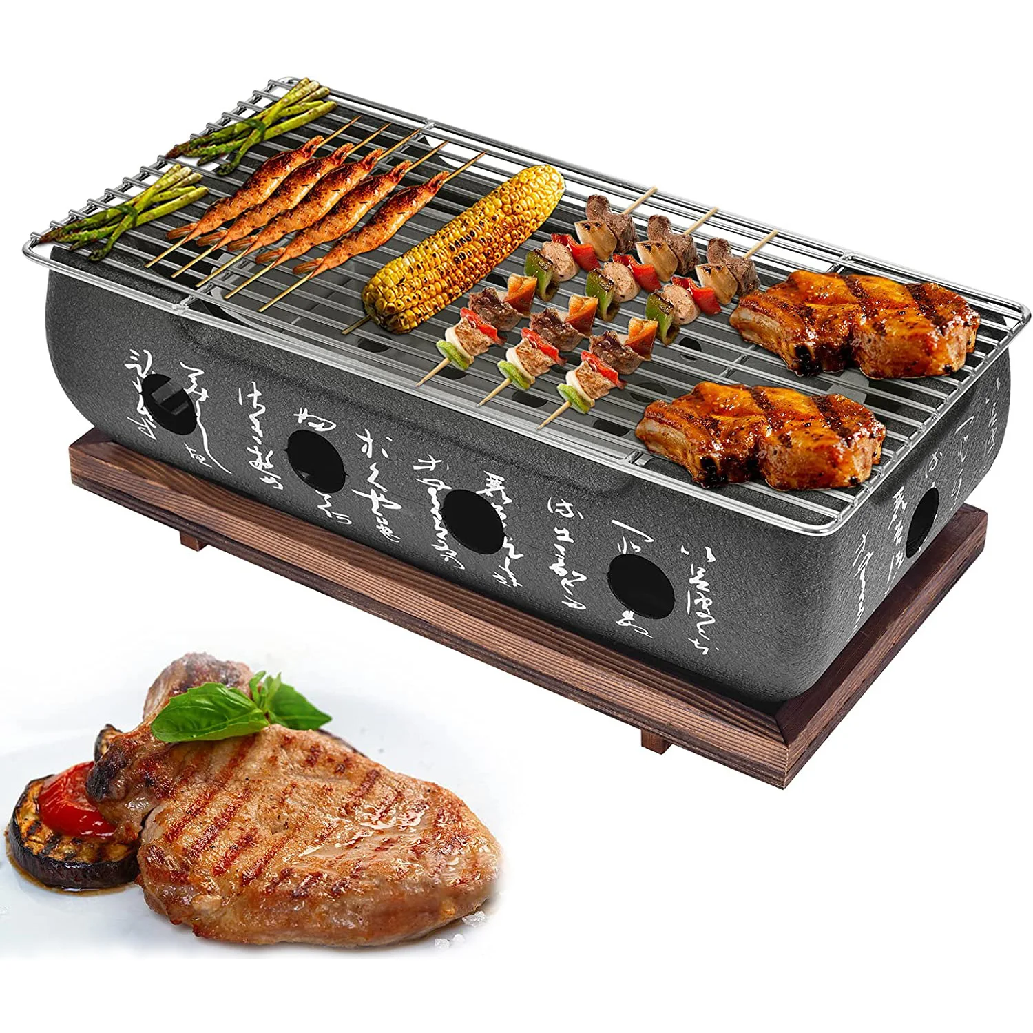 Portable Japanese Bbq Grill Charcoal Barbecue Grills Aluminium Alloy