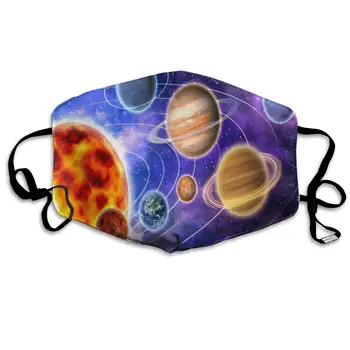 

Face Mask Planets and Orbits Unique Cycling Half Face Earloop Dust Mask for Boys
