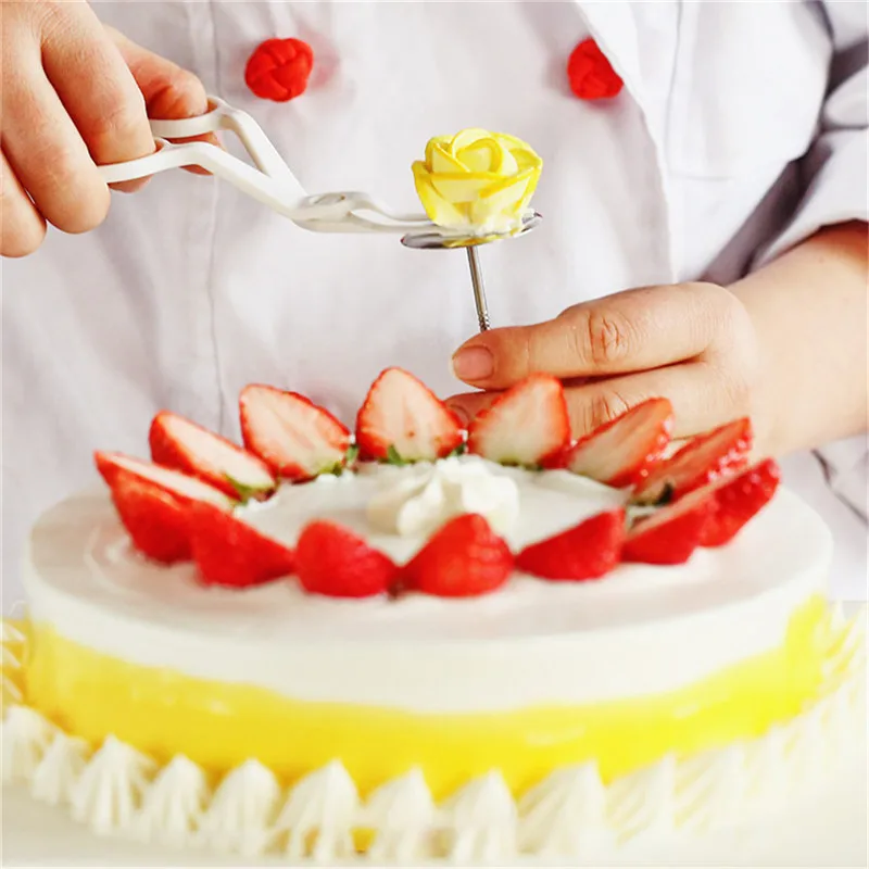 Set Piping Blumenschere Fondant Rose Lifter Kuchen Ayrsjcl 2st Tray-Creme-gebäck Transfer Tool Set Piping Blumenschere Fondant Rose Lifter Kuchen Ayrsjcl 2st Tray-Creme-gebäck Transfer Tool