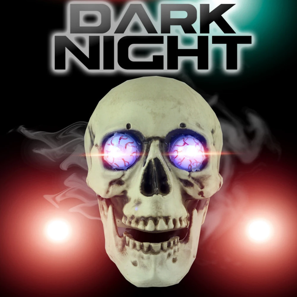 

Bone Model Sculptures Craft Portable Skull Head Home Luminous Halloween Prop Simulation Party Plastic Statues Funny Decoration