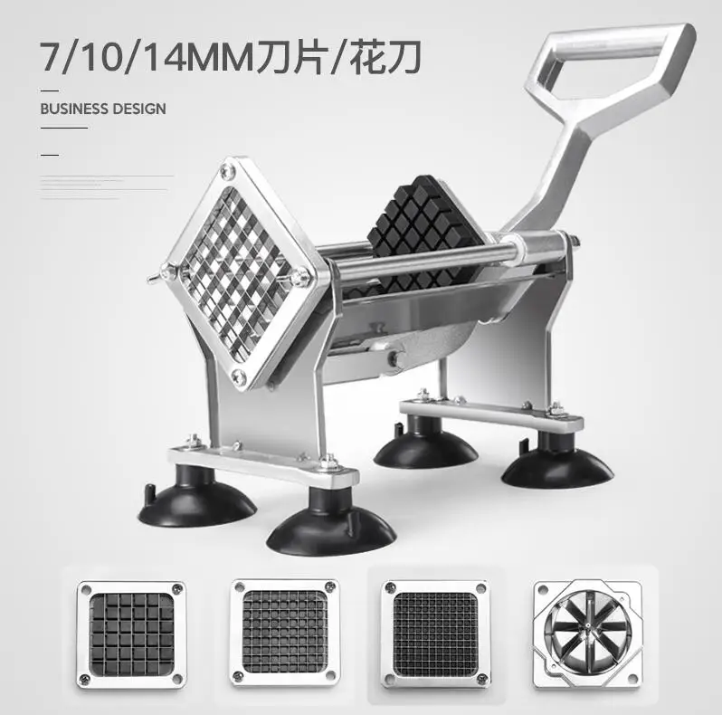 manual potato cutting machine, commercial Household potato, radish, cucumber, onion cutting machine, 7,10, 14mm blade
