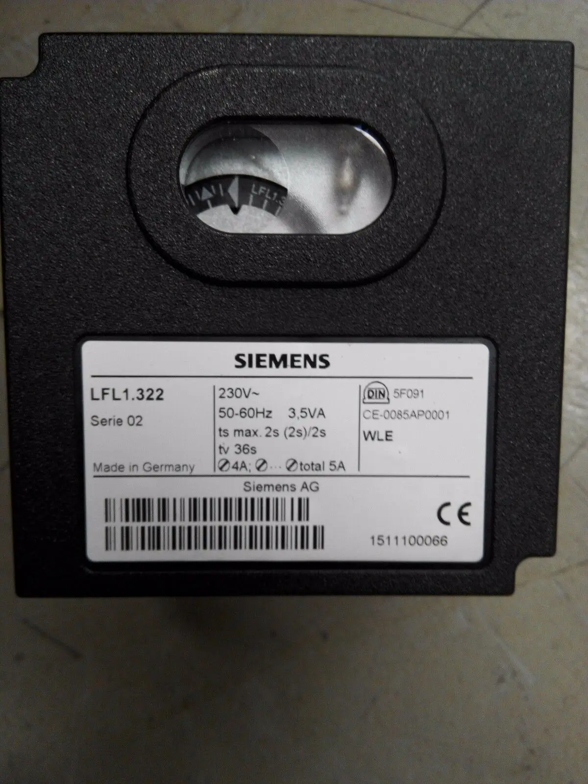 Siemens LFL1.322 газовая горелка Программа контроллера