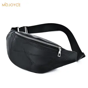 

PU Leather Fanny Chest Pack Women Pure Waist Belt Ladies Casual Elegant Lightweight Daily Pouch Zipper Crossbody Bag