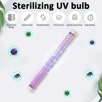 

T8 9.8W 48LED LED UV lamp Quartz Ultraviolet Light Germicidal Sterilizer UVC blacklight Sterilize bacterial Kill Mite Home Lamps