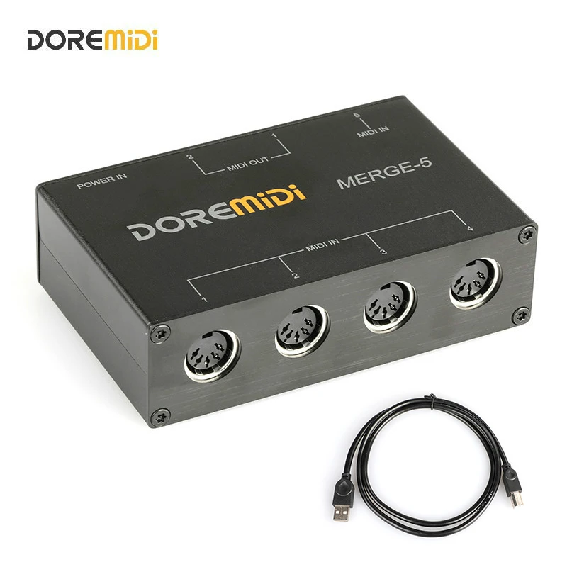DOREMiDi MIDI слияние 5 вход 2 выход Поддержка USB Power 5|Сценическое оборудование| |